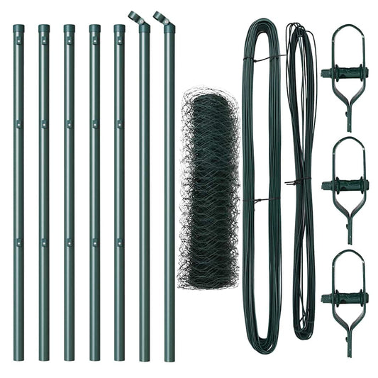 vidaXL Περίφραξη Εξαόγων Πράσινη 0.5x10 μ Ατσάλι