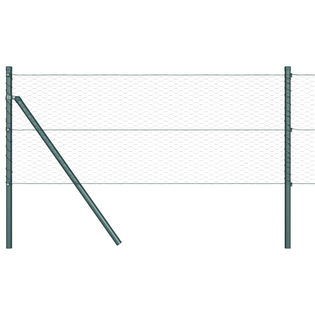 Φράχτης Hexagon vidaXL Πράσινος 0.6x10 μ Ατσάλι