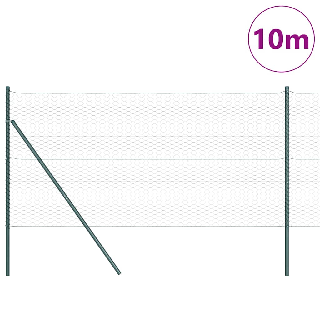vidaXL Στύλος Περιφράξεων Πράσινο 10 x 1 μ (36 mm πλέγμα)