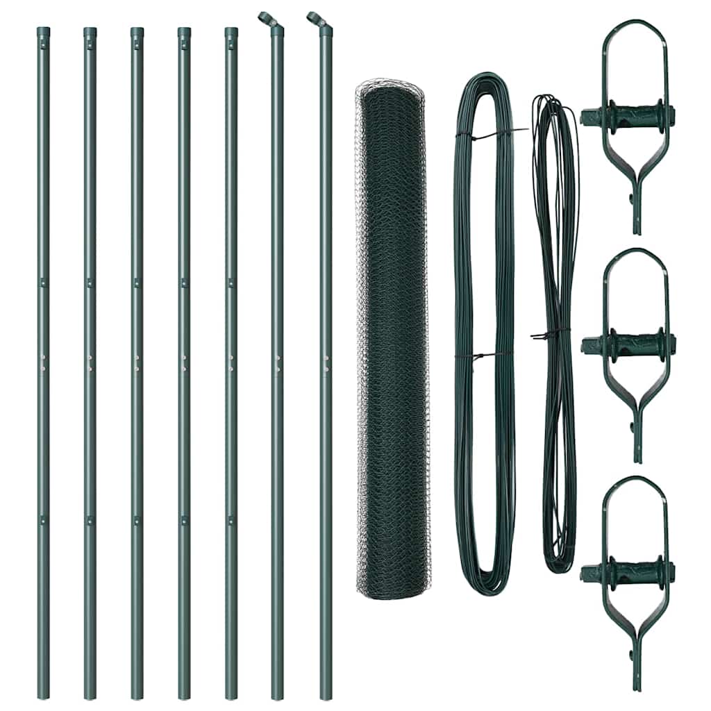 Εξάγωνος Φράχτης vidaXL Πράσινος 1.2x10 μ Ατσάλι