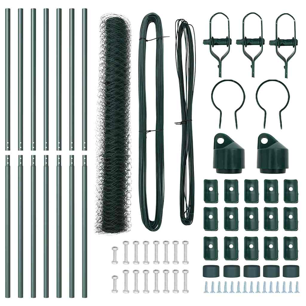 Εξάγωνος Φράχτης vidaXL Πράσινος 1.2x10 μ Ατσάλι