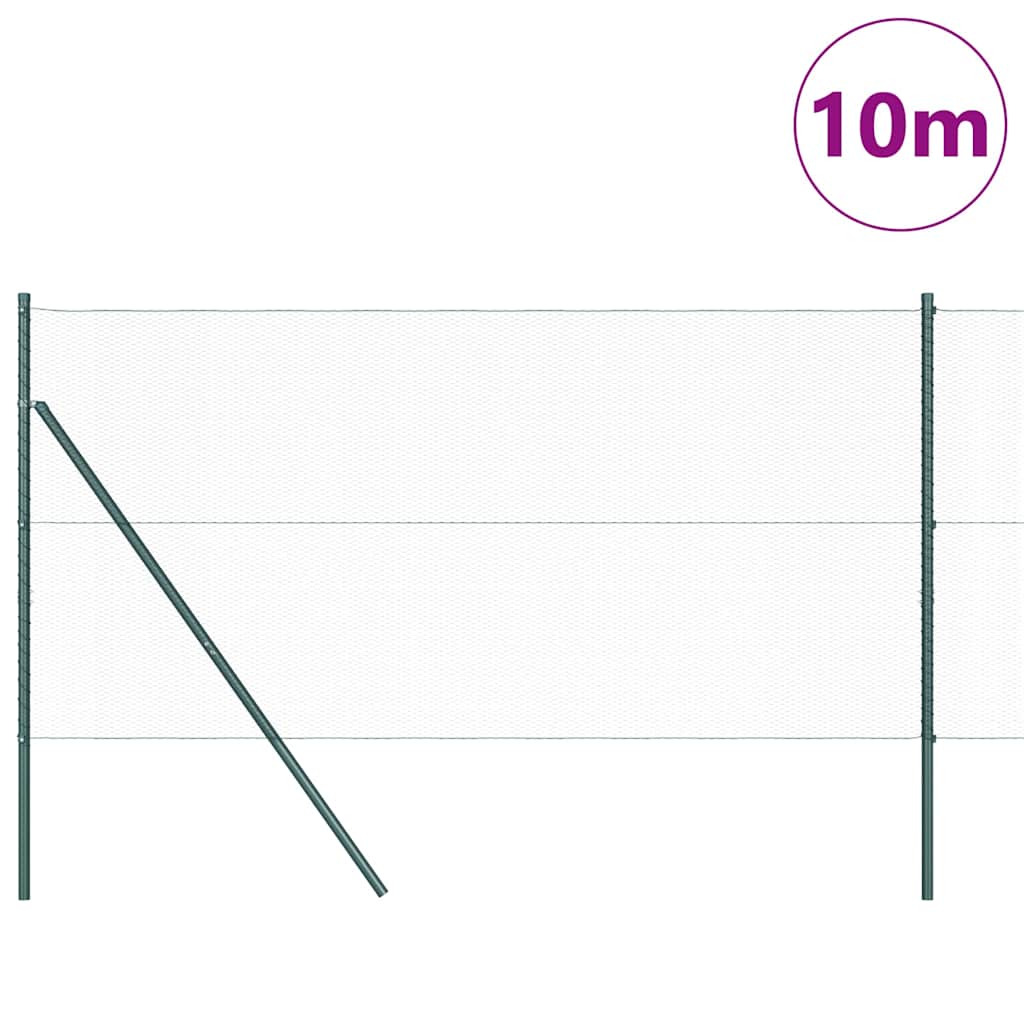 vidaXL Φράχτης Εξαγωνικού Σχήματος Πράσινος 1,4x10 μ Ατσάλι