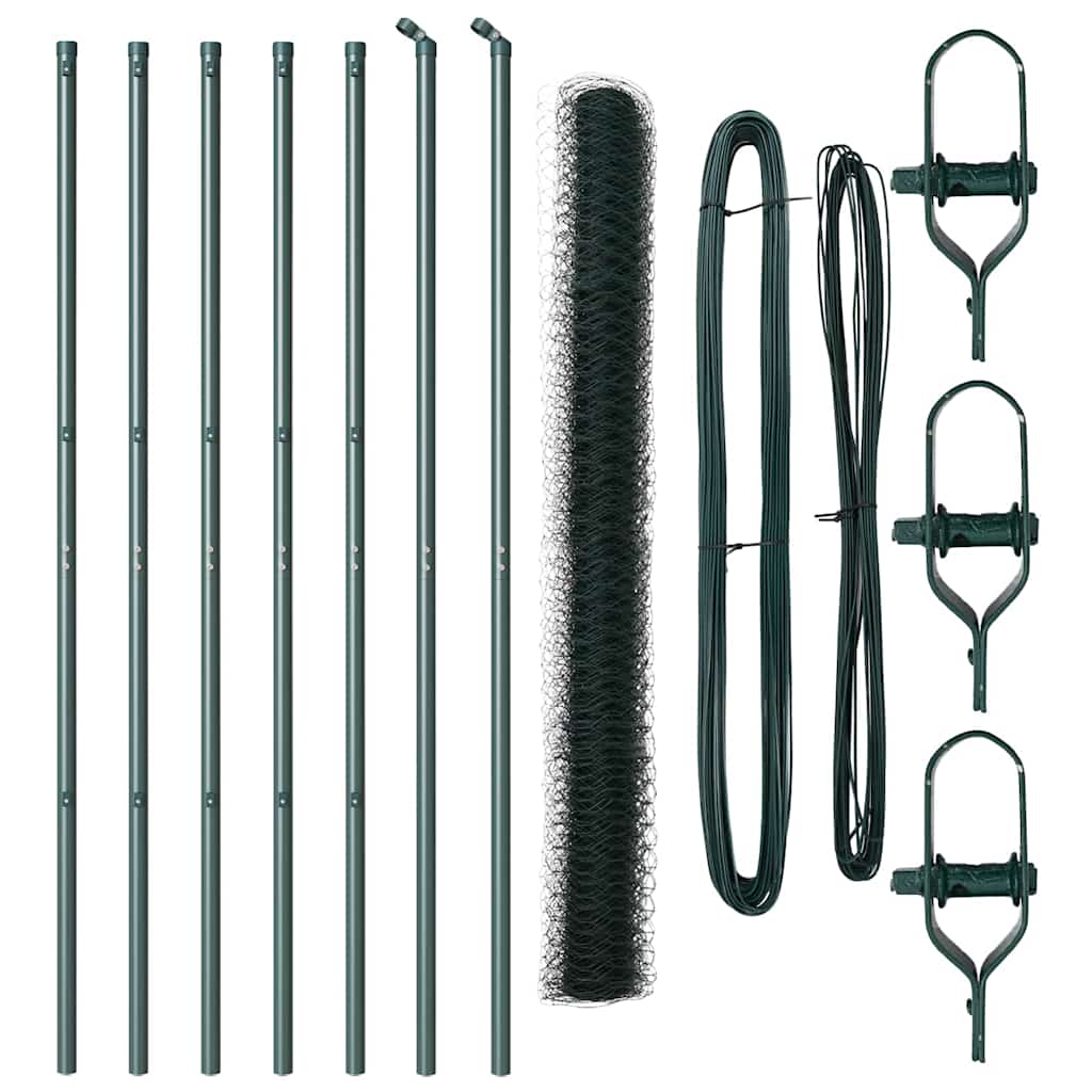 Φράχτης Hexagon της vidaXL Πράσινος 1.5x10 μ. Ατσάλι