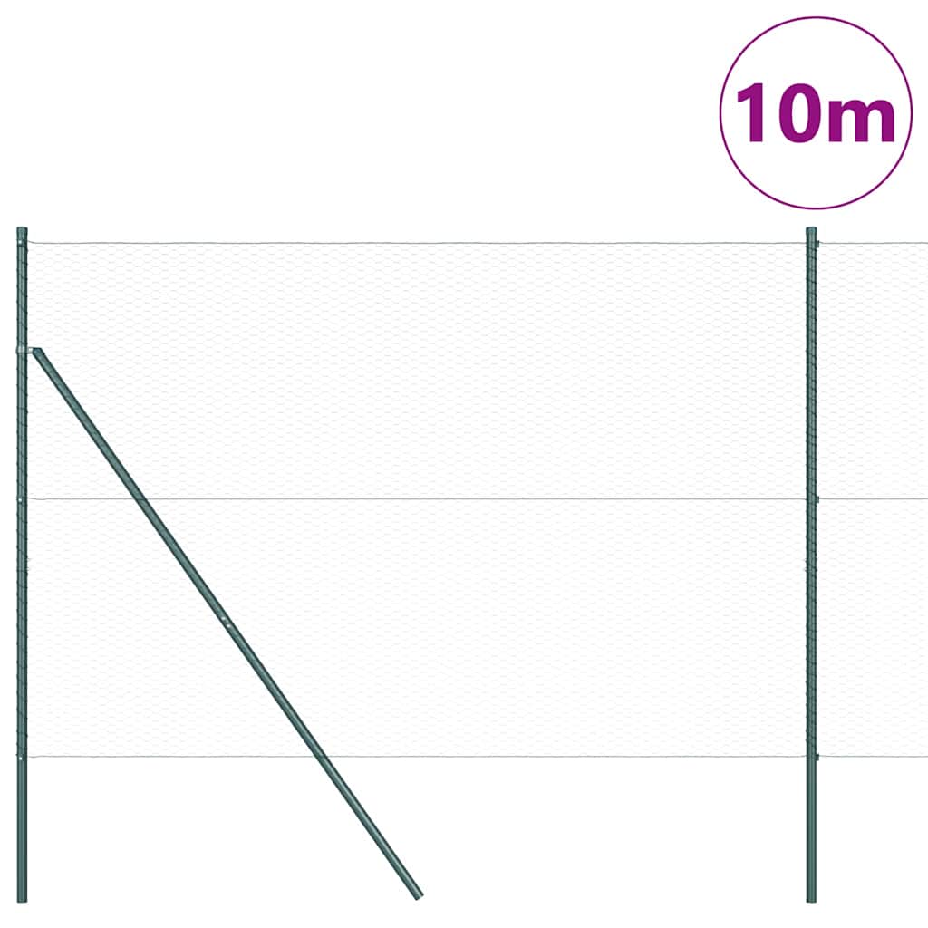 Πράσινη Κυψελωτή Περίφραξη vidaXL 1.6x10 μ Στεγανό Χάλυβα
