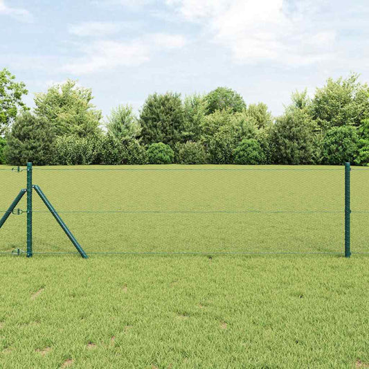 vidaXL Hexagon Fence Πράσινος 0.4x50 μ Χάλυβας