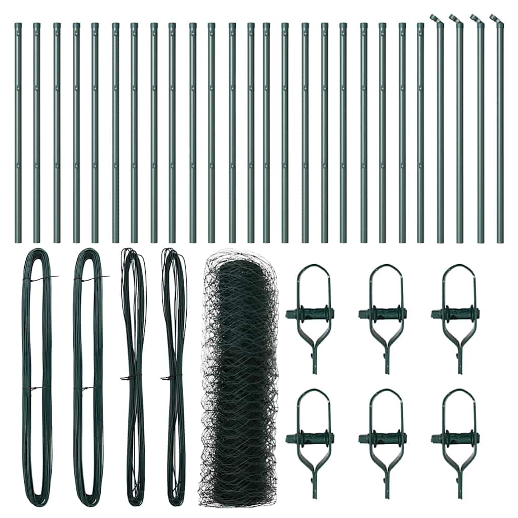 vidaXL Περίφραξη Εξαέρωσης Πράσινη 0.5x50 m Χάλυβας