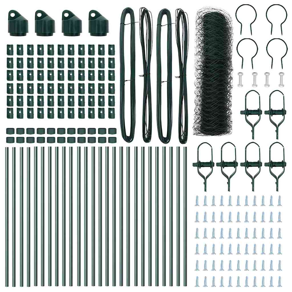 vidaXL Περίφραξη Εξαέρωσης Πράσινη 0.5x50 m Χάλυβας