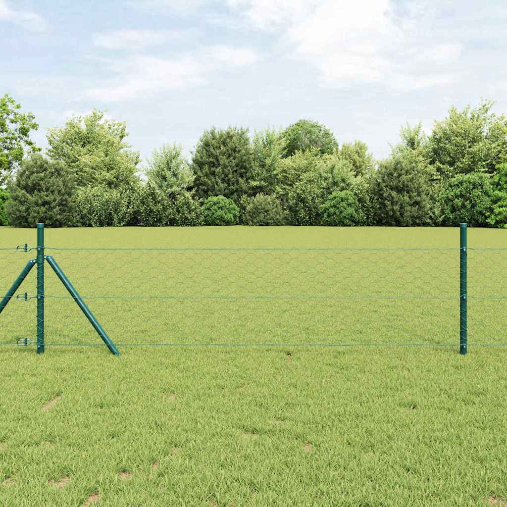 vidaXL Στύλος Περιφράξεων Πράσινο 50 x 0,6 m (πλέγμα 50 mm)