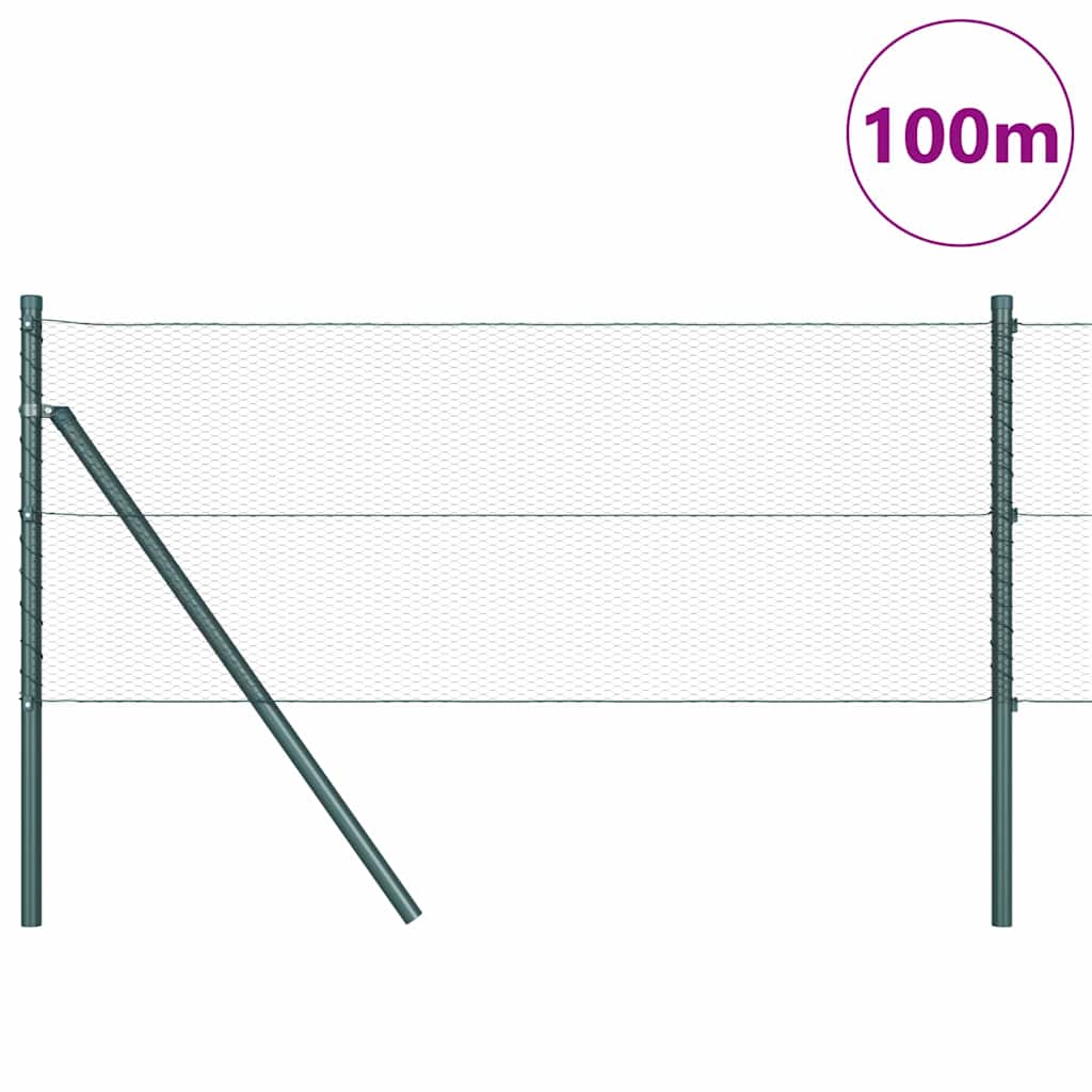 vidaXL Στύλος Περιφράξεων Πράσινο 100 x 0,4 μ (13 mm πλέγμα)