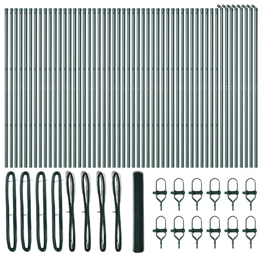 vidaXL Hexagon Fence Πράσινο 1.2x100 μ Σίδερο
