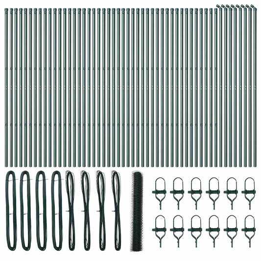 vidaXL Εξάγωνος Φράχτης Πράσινος 1.2x100 μ Χάλυβας