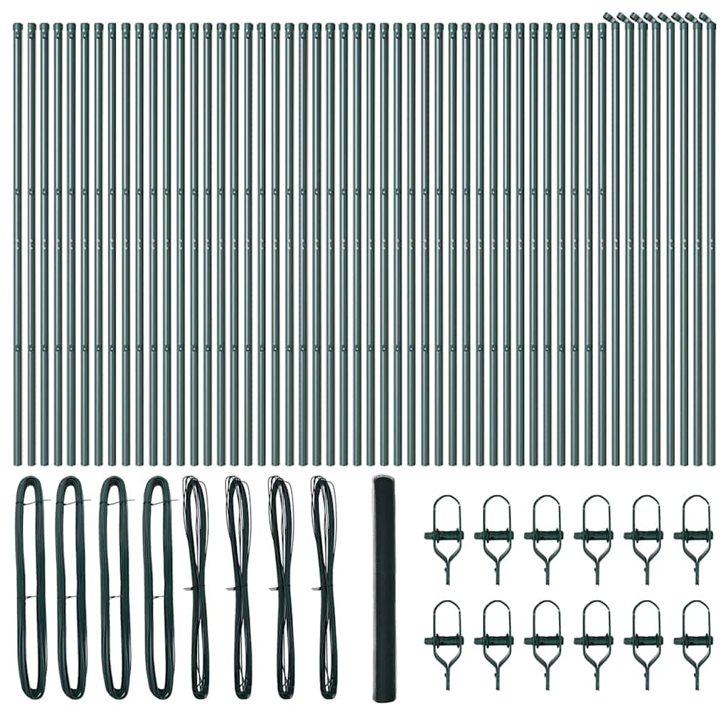 vidaXL Πολυγωνική περίφραξη Πράσινη 1.5 x 100 μ Χάλυβας