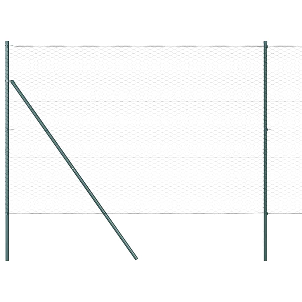 vidaXL Hexagon Fence Πράσινος 1.5x100 m Ατσάλι
