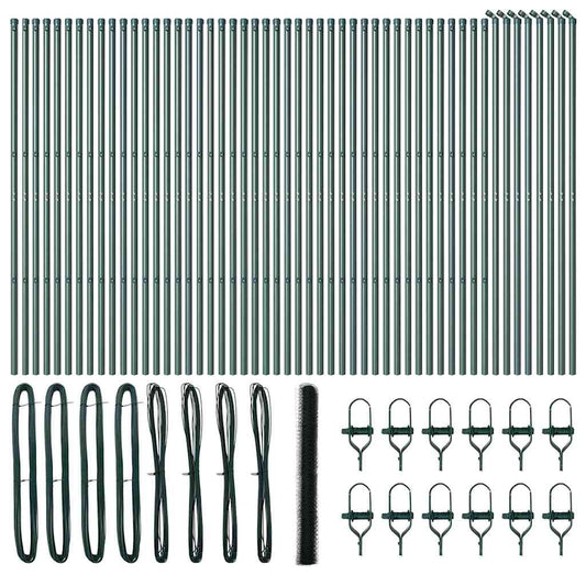 vidaXL Hexagon Fence Πράσινη 1.5x100 μ Χάλυβας