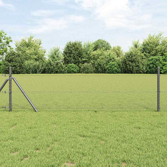 vidaXL Hexagon Fence Γκρι 0.4x10 m Χάλυβας