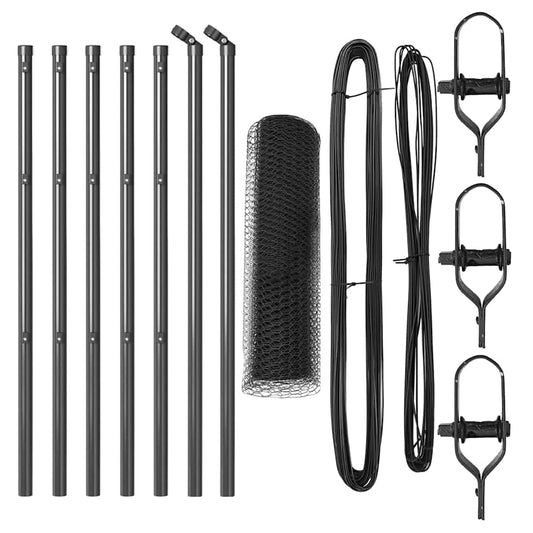 vidaXL Φράκτης Έξιγωνος Γκρι 0.5x10 m Σχοινί