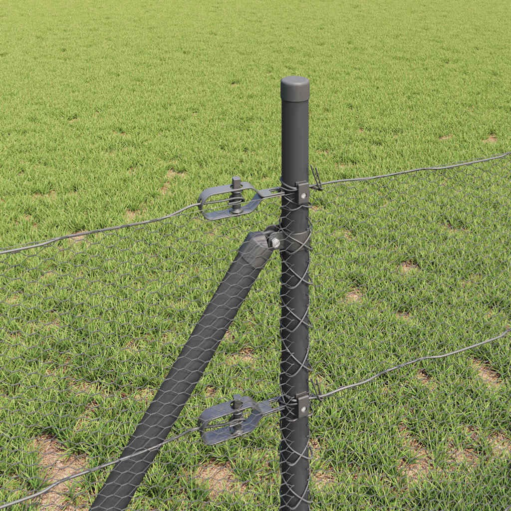 Φράκτης Εξάγωνος vidaXL Γκρι 0.8x10 μ Ατσάλι