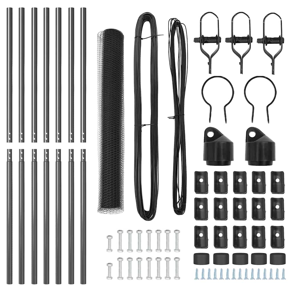 φράχτης vidaXL γκρι 1.4x10 μ από χάλυβα