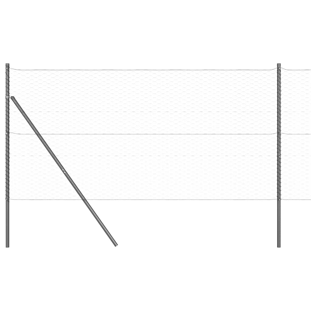 Φράκτης Hexagon vidaXL Γκρι 1.4x10 μ Χάλυβας