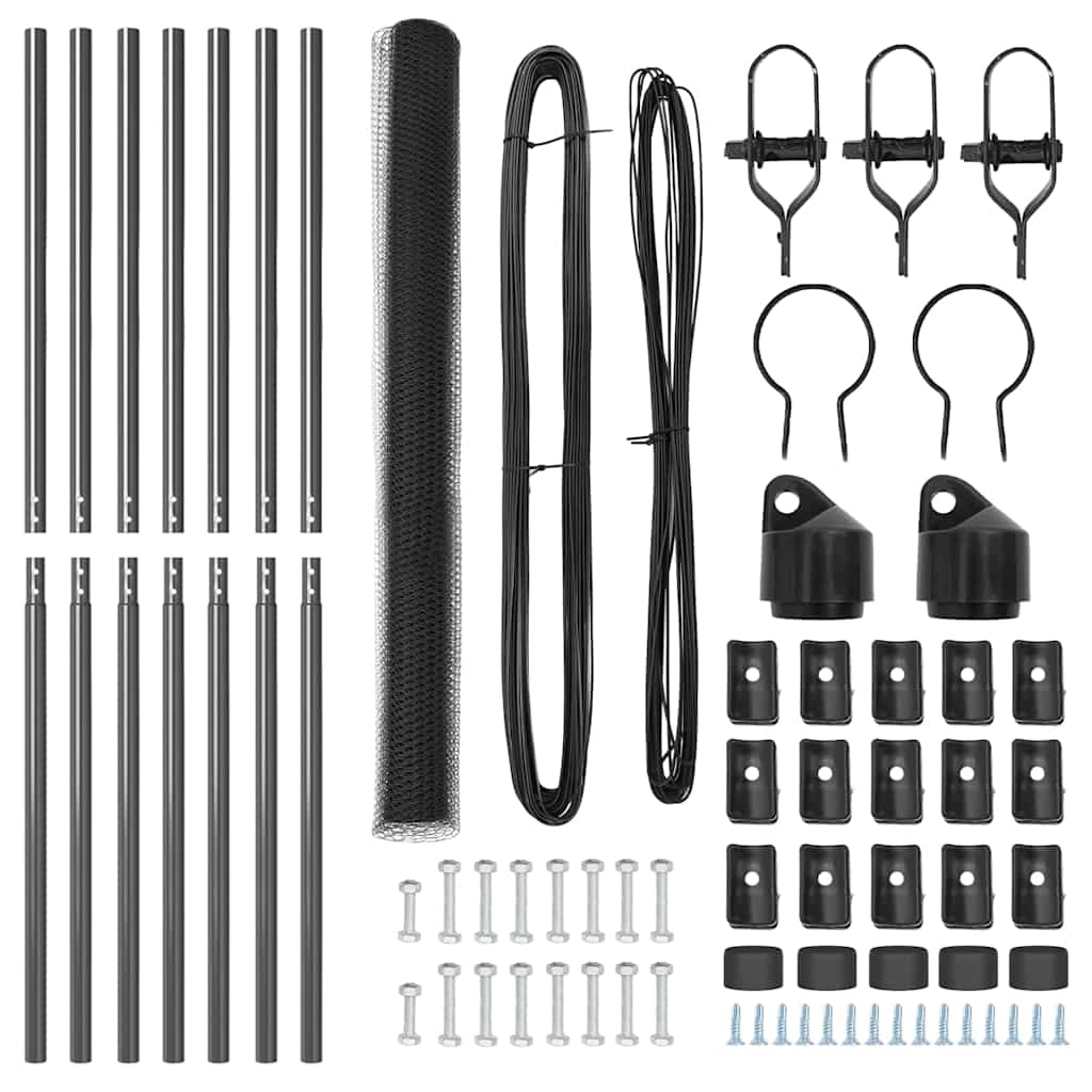 Φράκτης Hexagon vidaXL Γκρι 1.6x10 μ Χάλυβας