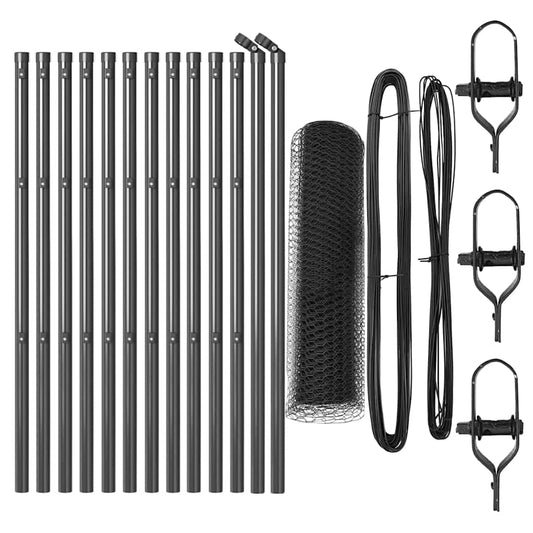 vidaXL Φράκτης Εξαγώνιος Γκρι 0.8x25 μ Ατσάλι