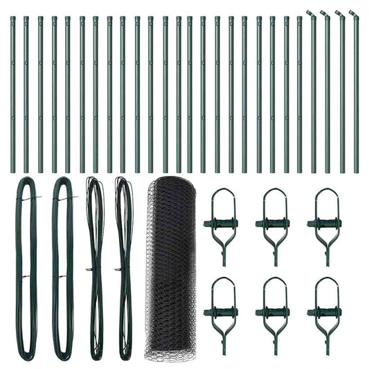 vidaXL Φράκτης Εξάγωνος Γκρι 0,4x50 μ Χάλυβα