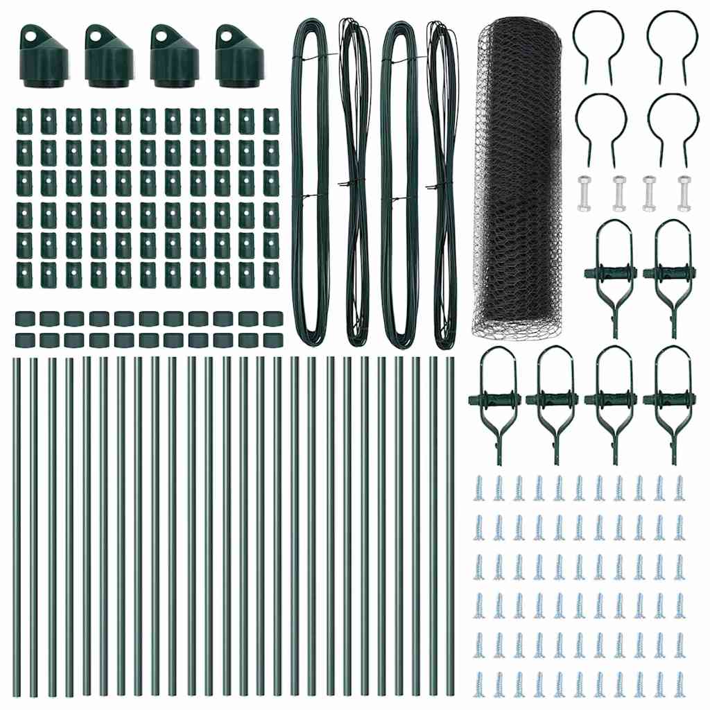 Φράχτης Εξαγωνικός vidaXL Γκρι 0.4x50 μ Χάλυβας