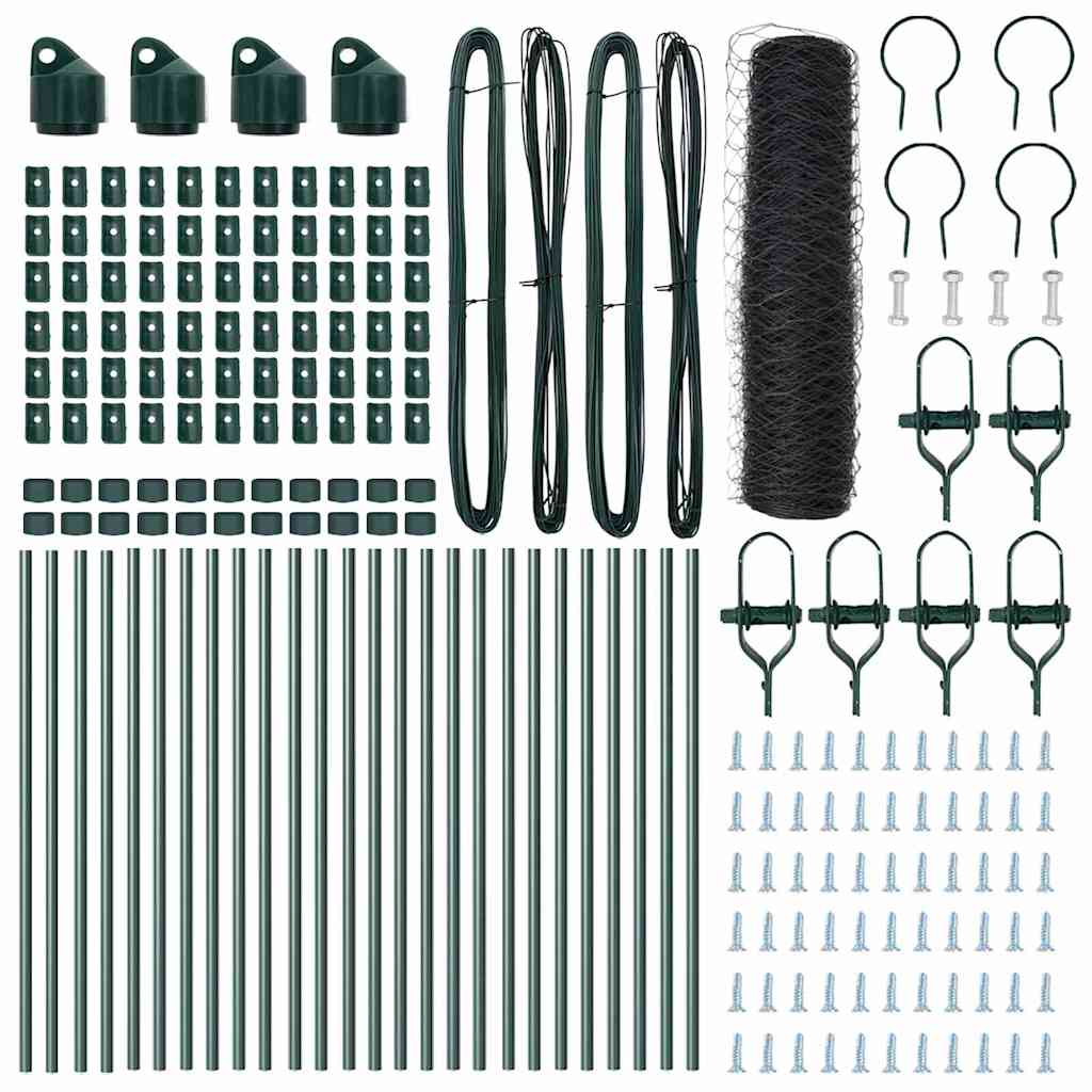 Φράκτης Hexagon vidaXL Γκρι 0,5x50 μ Ατσάλι