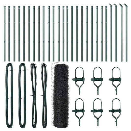 vidaXL Πολυγωνική ΦENCE Γκρι 0.5x50 μ Χάλυβας