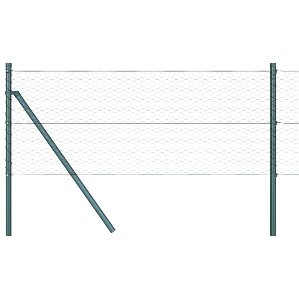 vidaXL Φράχτης με Στήλες. Γκρι 0.6 x 50 μ. Ατσάλι με επικάλυψη PVC
