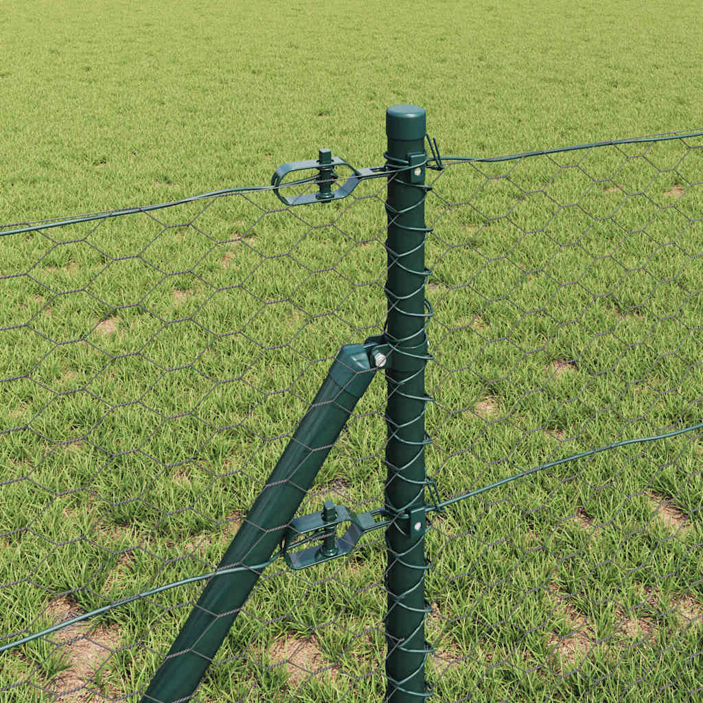 vidaXL Φράχτης Εξάγωνος Γκρίζος 0.6x50 μ Χάλυβας