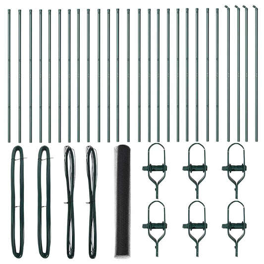 vidaXL Εξαγωνικός Φράκτης Γκρι 1x50 μ Χάλυβας