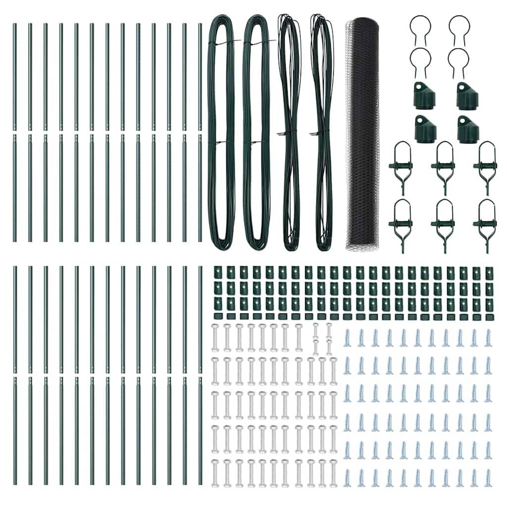 Φράκτης vidaXL Εξαγώνιος Γκρι 1.4x50 μ Χάλυβας