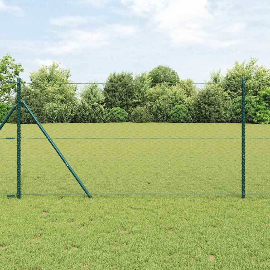 Φράχτης Hexagon vidaXL Γκρι 1.4x50 μ Ατσάλι