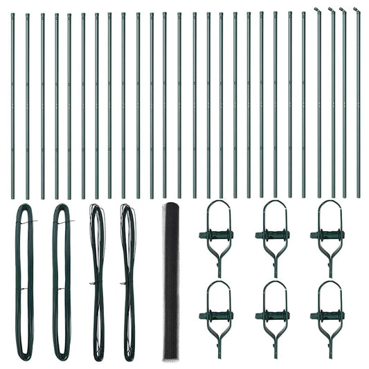 vidaXL Περίφραξη Εξαγωνική Γκρι 1,5x50 μ Χάλυβας