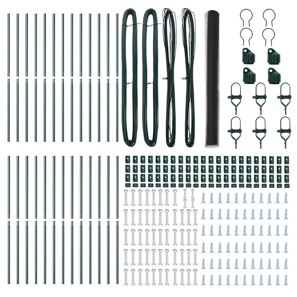 vidaXL Εξαγωνικός Φράχτης Γκρι 1.6x50 μ Χάλυβας