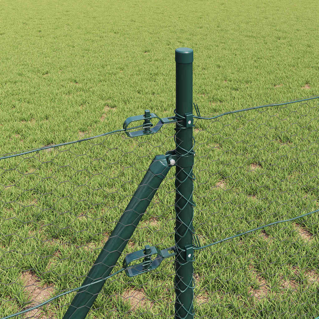 vidaXL Hexagon Fence Γκρι 0.5x100 μ Μέταλλο