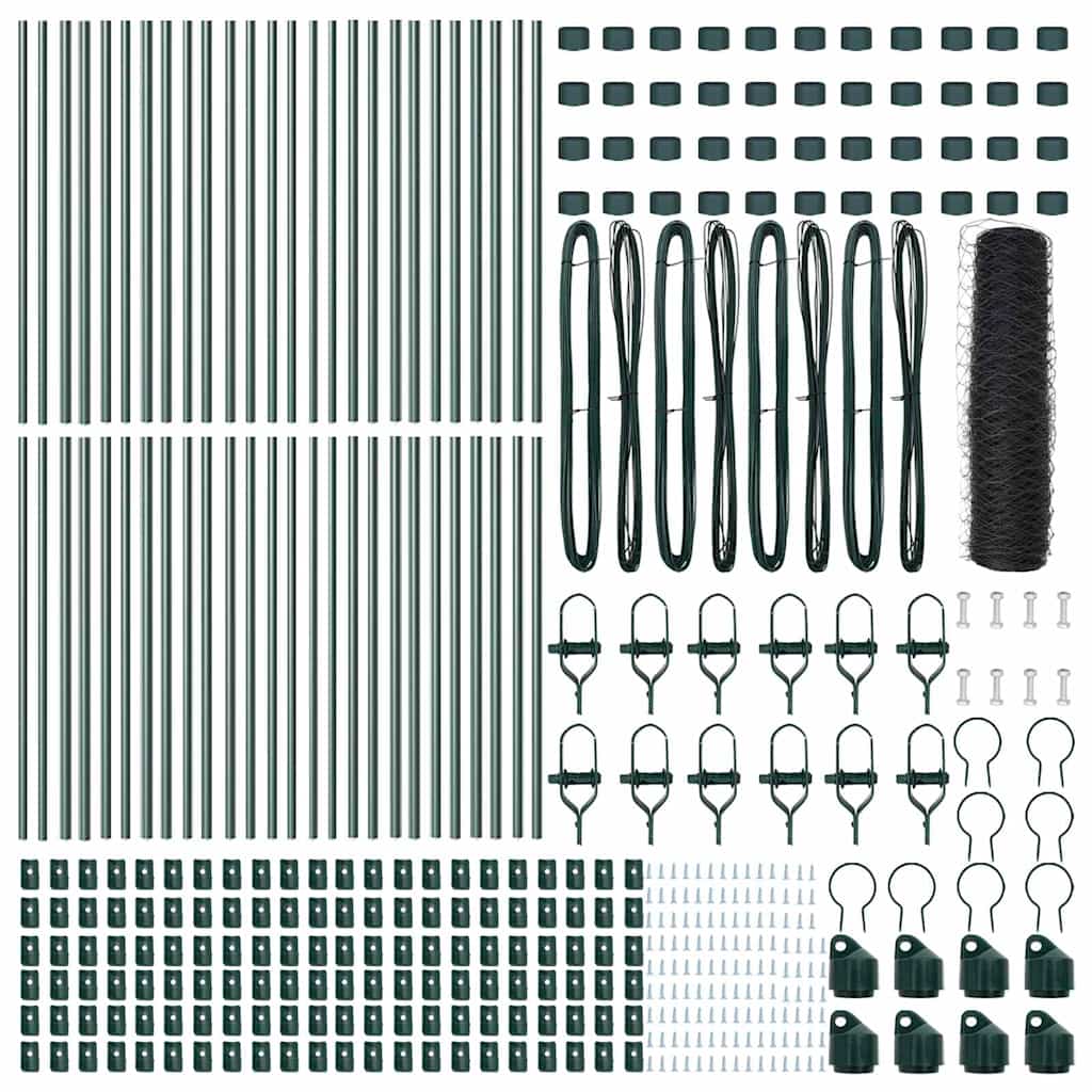 vidaXL Φράκτης Εξαγώνου Γκρι 0.6x100 μ Χάλυβας