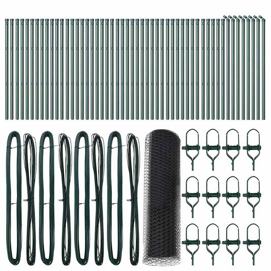vidaXL Φράχτης με Στήλες. Γκρι 0.8 x 100 μ Ατσάλι με επικάλυψη PVC