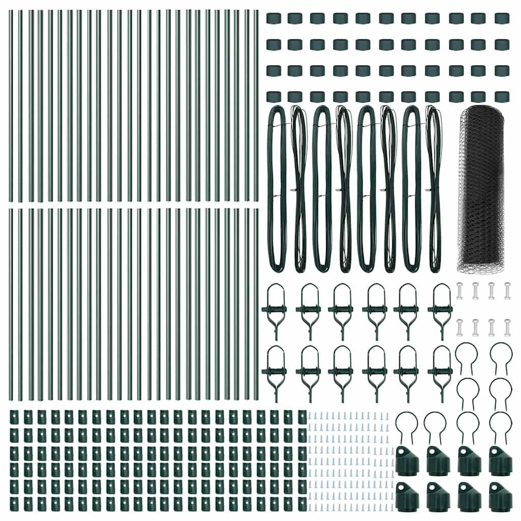 vidaXL Εξάγωνος Φράκτης Γκρι 0.8x100 μ Χάλυβας