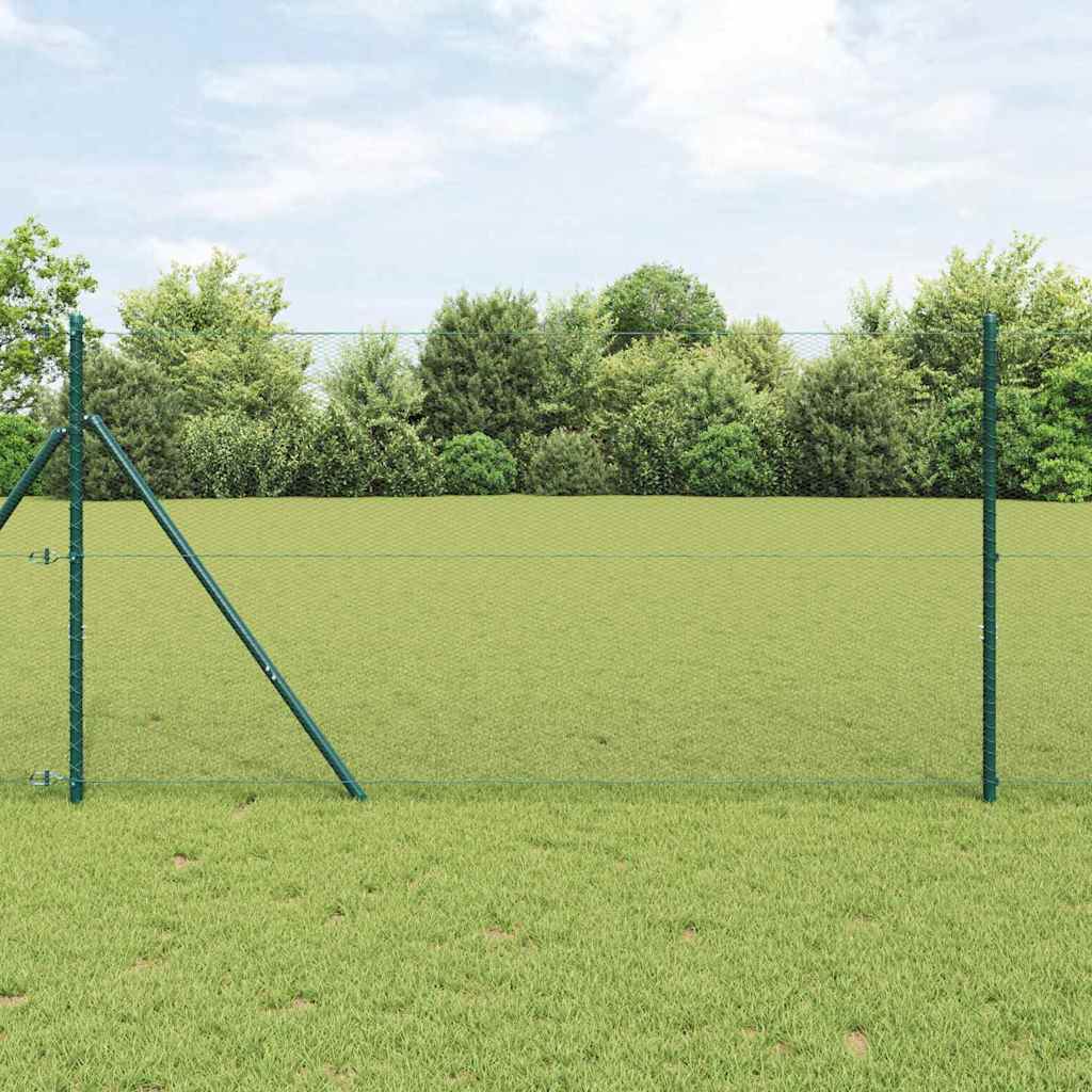 vidaXL Hexagon Fence Γκρι 1x100 μ Ατσάλι