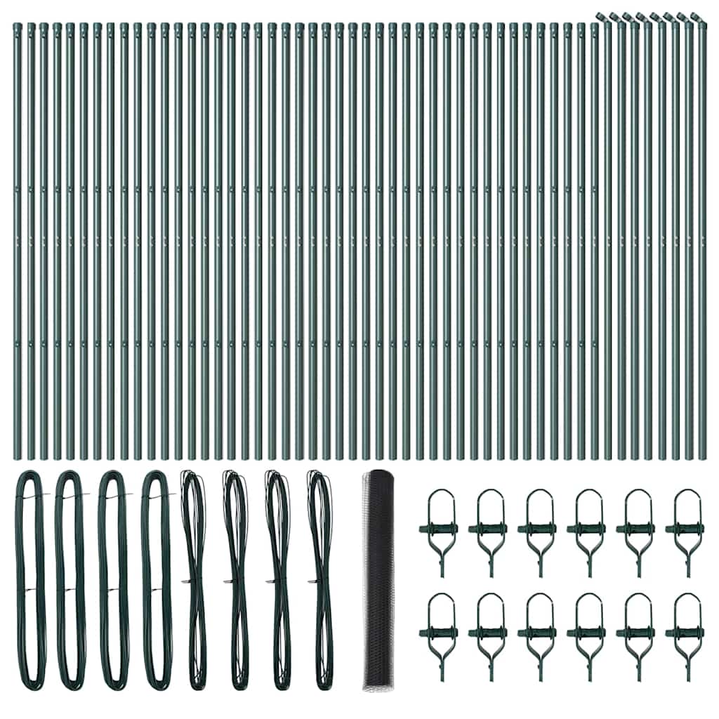 vidaXL Hexagon Fence Γκρι 1x100 μ Ατσάλι