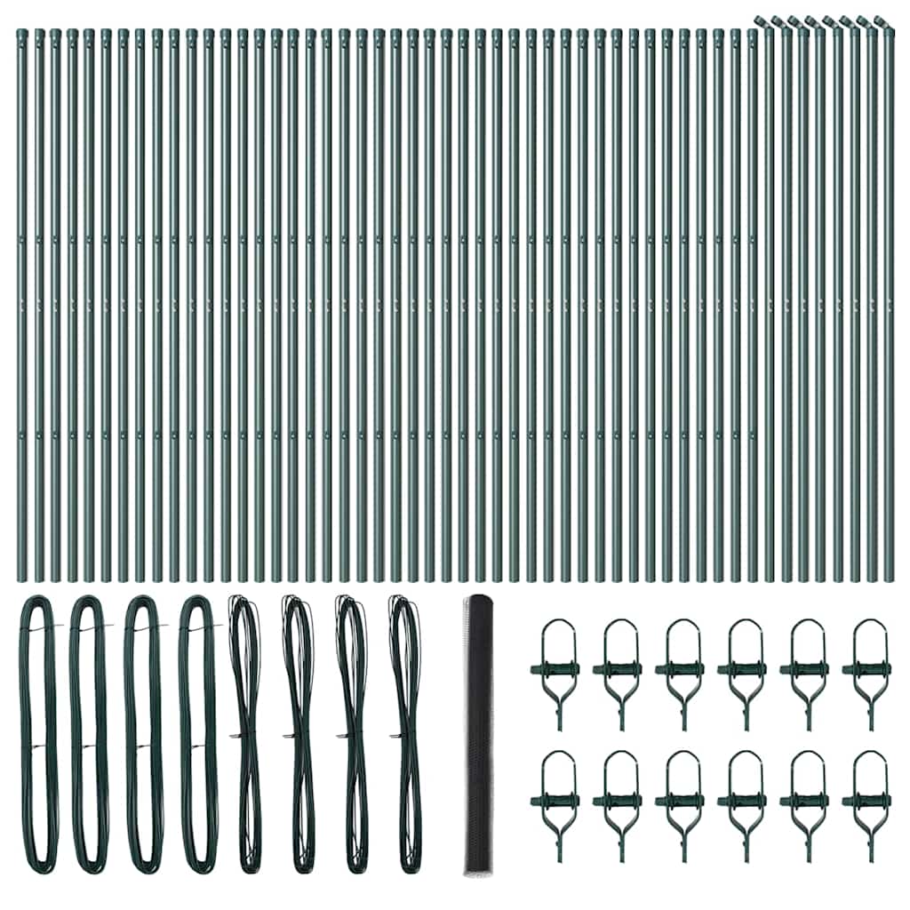 vidaXL Φράκτης Εξάγωνος Γκρι 1,6x100 μ Χάλυβας
