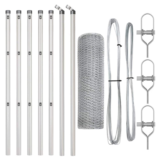 vidaXL Φράχτης Εξαγωνικού Σχήματος 0.4x10 μ Γαλβανισμένος Χάλυβας