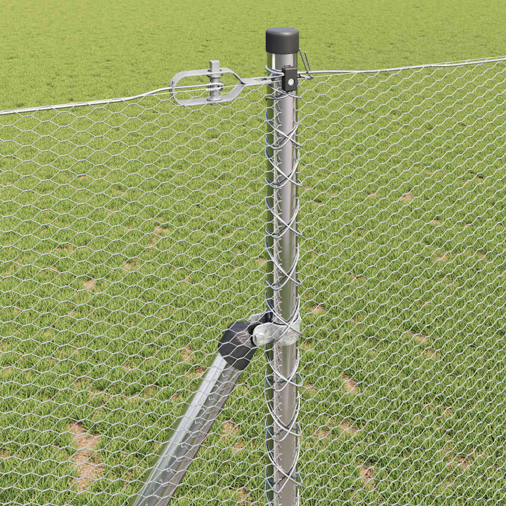 vidaXL Hexagon Fence 1.4x10 μ Γαλβανισμένος Χάλυβας