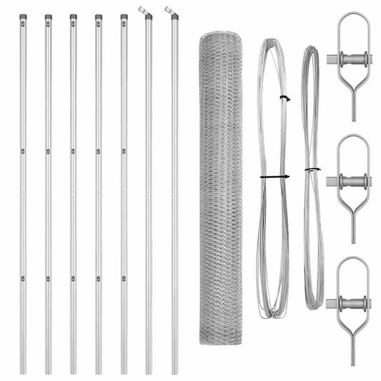 vidaXL Hexagon Fence 1.4x10 μ Γαλβανισμένος Χάλυβας