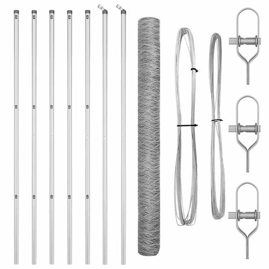 Φράχτης Hexagon vidaXL 1.6x10 μ Γαλβανισμένο Ατσάλι