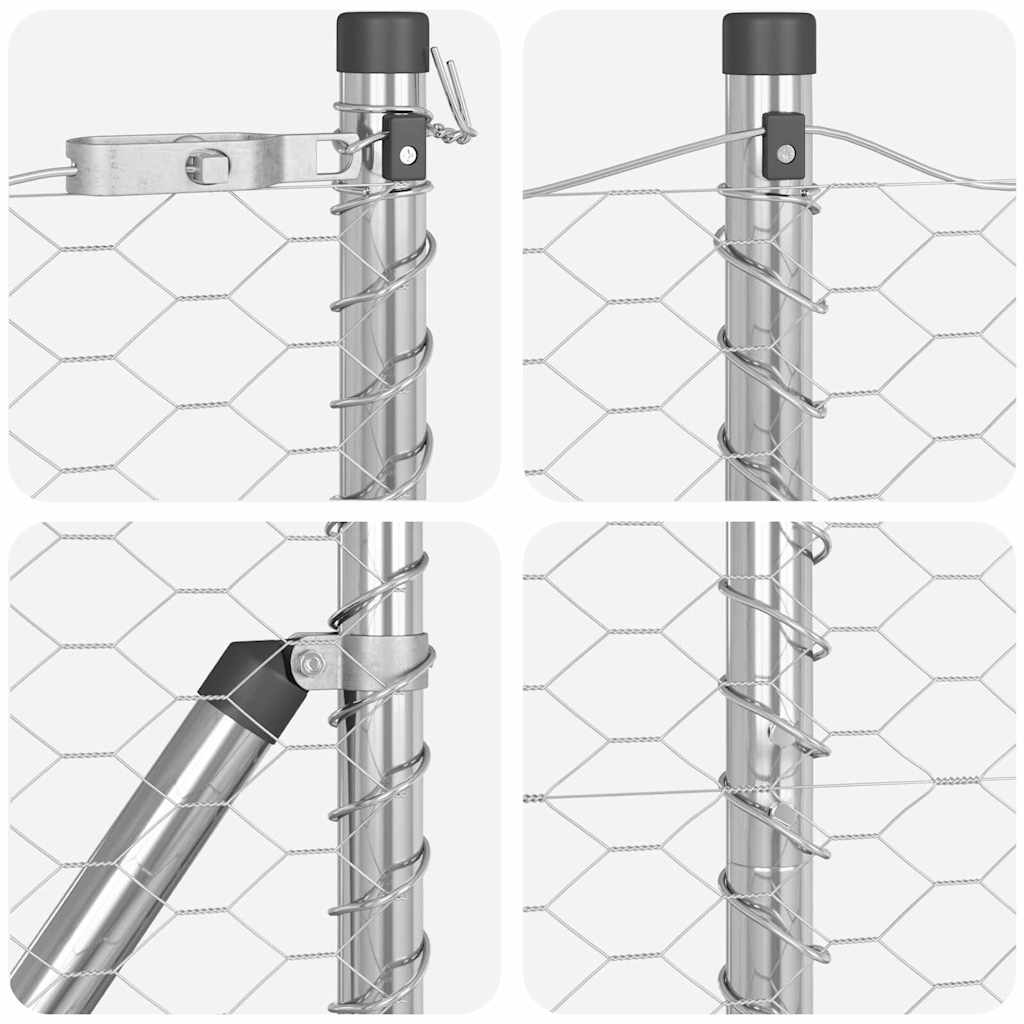 vidaXL Περίφραξη Εξαγωνικής Μορφής 1.4x25 μ. Γαλβανισμένο Ατσάλι