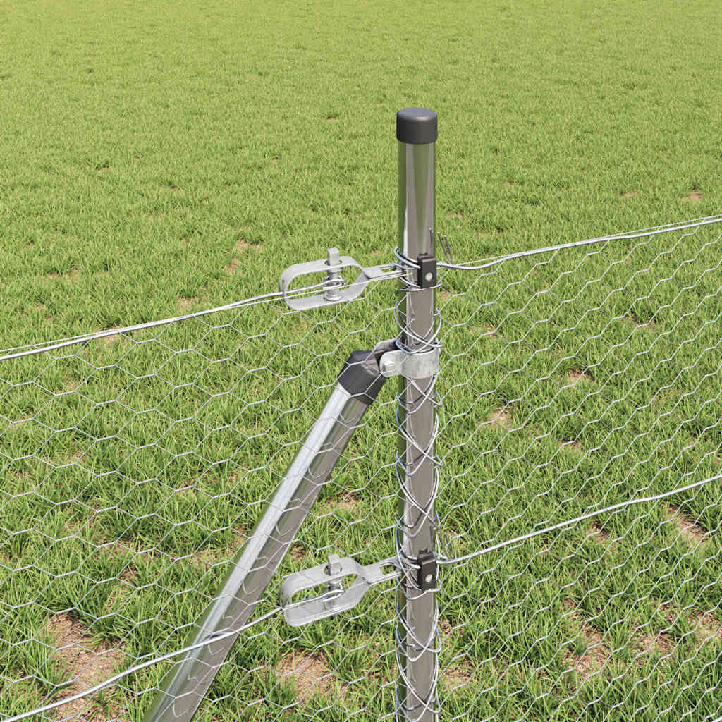 vidaXL Φράχτης Εξαγωνικής Μορφής 0.4x50 μ Γαλβανισμένο Ατσάλι