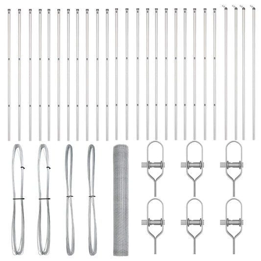 Γαλβανισμένος Φράχτης vidaXL Hexagon 1x50 μ